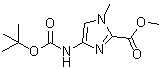 CAS#: 500701-36-0， Methyl 1-Methyl-4-({[(2-Methyl-2-Propanyl)Oxy]Carbonyl}Amino)-1H-Imidazole-2-Carboxylate