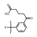结构式 CAS# 502650-98-8, 5-氧代-5-[3-(三氟甲基)苯基]戊酸