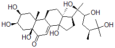CAS#: 50299-45-1， (22R,24R)-2beta,3beta,5,14,20,22,25-Heptahydroxy-5beta-Ergost-7-En-6-One