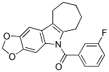 CAS#: 50332-30-4， 5,6,7,8,9,10-Hexahydro-5-(3-Fluorobenzoyl)Cyclohepta[b]-1,3-Dioxolo[4,5-f]Indole