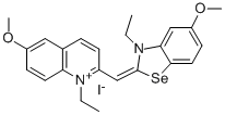 CAS#: 50378-83-1， 1-Ethyl-2-[(3-Ethyl-5-Methoxy-3H-Benzoselenazol-2-Ylidene)Methyl]-6-Methoxyquinolinium Iodide