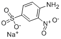 structure of CAS# 5042-33-1, 2-Nitroaniline-4-Sulfonic Acid Sodium Salt;Sodium 4-Amino-3-Nitro-Benzenesulfonate;Sodium 3-Nitrosulphanilate