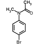 structure of CAS# 50438-47-6, N-(4-Bromophenyl)-N-Methylacetamide;4'-Bromo-N-methylacetanilide;acetamide, N-(4-bromophenyl)-N-methyl-;MFCD00094195