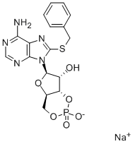 CAS#: 50655-17-9， 8-[(Phenylmethyl)Thio]-Adenosine Cyclic 3',5'-(Hydrogen Phosphate) Monosodium Salt