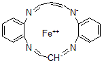 CAS#: 50792-65-9， (SP-4-1)-(7,16-Dihydrodibenzo(b,i)(1,4,8,11)tetraazacyclotetradecinato(2-)-N5,N9,N14,N18)-Iron