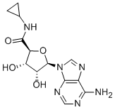 structure of CAS# 50908-62-8, 5'-(N-Cyclopropyl)Carboxamidoadenosine;(2S,3S,4R)-5-(6-Aminopurin-9-Yl)-N-Cyclopropyl-3,4-Dihydroxy-Tetrahydrofuran-2-Carboxamide;(2S,3S,4R)-5-(6-Amino-9-Purinyl)-N-Cyclopropyl-3,4-Dihydroxy-2-Tetrahydrofurancarboxamide;(2S,3S,4R)-5-(6-Aminopurin-9-Yl)-N-Cyclopropyl-3,4-Dihydroxy-Oxolane-2-Carboxamide
