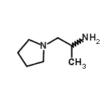 structure of CAS# 50998-03-3, 1-(1-Pyrrolidinyl)-2-Propanamine;(1-methyl-2-pyrrolidin-1-ylethyl)amine;1-(1-pyrrolidinyl)-2-propanamine;1-(pyrrolidin-1-yl)propan-2-amine