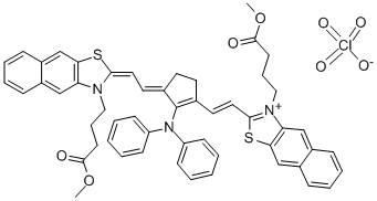CAS#: 51010-97-0， 3-[2-[2-[3-[2-[3-(3-Acetoxypropyl)benzo[f][1,3]benzothiazol-3-ium-2-yl]vinyl]-2-(diphenylamino)-1-cyclopent-2-enylidene]ethylidene]benzo[f][1,3]benzothiazol-3-yl]propyl acetate perchlorate