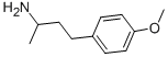 structure of CAS# 51062-15-8, 1(4-Methoxyphenyl)-3-Butylamine;[3-(4-Methoxyphenyl)-1-Methyl-Propyl]Amine;(+)-3-(P-Methoxyphenyl)-1-Methylpropylamine