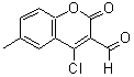 结构式 CAS# 51069-84-2, 4-氯-3-甲酰基-6-甲基香豆素