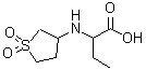 structure of CAS# 51070-57-6, 2-[(1,1-Dioxidotetrahydro-3-Thiophenyl)Amino]Butanoic Acid;2-(1,1-Di<wbr>oxo-tetra<wbr>hydro-1λ*<wbr>6*-thioph<wbr>en-3-ylam<wbr>ino)-buty<wbr>ric acid;2-(1,1-Di<wbr>oxo-tetra<wbr>hydro-1λ*<wbr>6*-thioph<wbr>en-3-yl-a<wbr>mino)-but<wbr>yric acid;2-(1,1-Dioxo-tetrahydrothiophen-3-ylamino)-