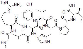 CAS 登录号：51274-63-6， 肌氨酰(1)-缬氨酰(5)-异亮氨酰(8)-血管紧张素 II