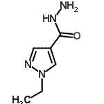 结构式 CAS# 512809-51-7, 1-乙基-1H-吡唑-4-甲酰肼