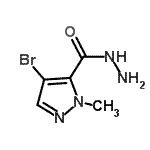 结构式 CAS# 512809-81-3, 4-溴-1-甲基-1H-吡唑-5-甲酰肼