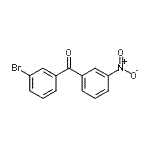 结构式 CAS# 51339-38-9, (3-溴苯基)(3-硝基苯基)甲酮
