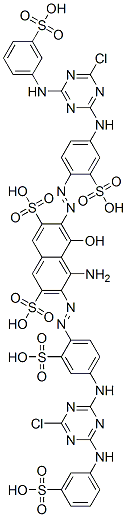 CAS#: 51357-74-5， 4-Amino-3,6-Bis[[4-[[4-Chloro-6-[(3-Sulphophenyl)Amino]-1,3,5-Triazin-2-Yl]Amino]-2-Sulphophenyl]Azo]-5-Hydroxynaphthalene-2,7-Disulphonic Acid