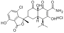 结构式 CAS# 514-53-4, 异氯四环素盐酸盐