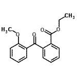 structure of CAS# 51432-00-9, Ethyl 2-(2-Methoxybenzoyl)Benzoate;2-Carboethoxy-2'-methoxybenzophenone