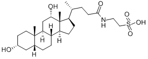 CAS#: 516-50-7， 2-[4-[(3R,5R,8R,9S,10S,12S,13R,14S,17R)-3,12-Dihydroxy-10,13-Dimethyl-2,3,4,5,6,7,8,9,11,12,14,15,16,17-Tetradecahydro-1H-Cyclopenta[a]Phenanthren-17-Yl]Pentanoylamino]Ethanesulfonic Acid