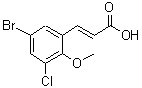 CAS#: 518023-87-5， (2E)-3-(5-Bromo-3-Chloro-2-Methoxyphenyl)Acrylic Acid