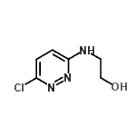 structure of CAS# 51947-89-8, 2-[(6-Chloro-3-Pyridazinyl)Amino]Ethanol;2-(6-Chloro-3-pyridazinylamino)ethanol;2-[(6-chloro-3-pyridazinyl)amino]-1-ethanol;2-[(6-chloropyridazin-3-yl)amino]ethan-1-ol