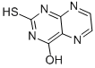 结构式 CAS# 52023-48-0, 4-羟基-2-巯基蝶啶