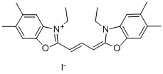 CAS#: 52078-66-7， 5,6-Dimethyl-2-(3-(5,6-Dimethyl-3-Ethyl-2-Benzoxazolinylidene)-1-Propenyl)-3-Ethyl Benzoxazolium Iodide