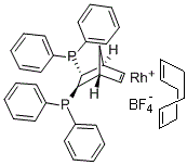 structure of CAS# 521272-85-5, (2R,3R)-(-)-2,3-Bis(Diphenylphosphino)Bicyclo[2.2.1]Hept-5-Ene(1,5-Cyclooctadiene)Rhodium(I)Tetrafluoroborate;(2R,3R)-(-)-2,3-Bis(Diphenylphosphino)Bicyclo[2.2.1]Hept-5-Ene(1,5-Cyclooctadiene)Rhodium(I) Tetrafluoroborate, Min. 97% (R,R)-NORPHOS-Rh;(2R,3R)-(-)-2,3-Bis(Diphenylphosphino)Bicyclo[2.2.1]Hept-5-Ene(1,5-Cyclooctadiene)Rhodium(I)Tetrafluoroborate,Min.97%(R,R)-NORPHOS-Rh