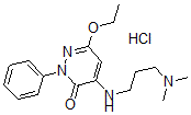 CAS#: 52207-87-1， 4-((3-(Dimethylamino)propyl)amino)-6-ethoxy-2-phenyl-3(2H)-pyridazinone hydrochloride