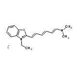 CAS#: 52231-50-2， 2-[(1E,3E,5E)-6-(Dimethylamino)-1,3,5-Hexatrien-1-Yl]-3-Ethyl-1,3-Benzothiazol-3-Ium Iodide