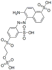 CAS 登录号：52371-97-8， 6-氨基-5-[[2-磺基-4-[[2-(磺基氧基)乙基]磺酰基]苯基]偶氮]萘-1-磺酸