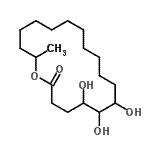 CAS 登录号：52461-08-2， 5,6,7-三羟基-18-甲基氧杂环十八碳n-2-酮