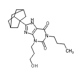 CAS#: 524944-72-7， 1-Butyl-3-(3-Hydroxypropyl)-8-(Tricyclo[3.3.1.0<Sup>3,7</Sup>]Non-3-Yl)-3,7-Dihydro-1H-Purine-2,6-Dione