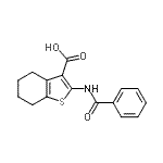 CAS#: 52535-73-6， 2-(Benzoylamino)-4,5,6,7-Tetrahydro-1-Benzothiophene-3-Carboxylic Acid