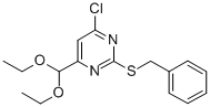 结构式 CAS# 525559-14-2, 2-苄基巯基-4-氯-6-二乙氧基甲基-嘧啶
