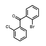 structure of CAS# 525561-42-6, (2-Bromophenyl)(2-Chlorophenyl)Methanone;2-Bromo-2'-chlorobenzophenone