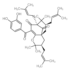 CAS#: 52617-33-1， 10-(3,4-Dihydroxybenzoyl)-3,4,5,6,7,8-Hexahydro-2,2,7,7-Tetramethyl-3alpha,6alpha,8-Tris(3-Methyl-2-Butenyl)-9H-4abeta,8beta-Methano-2H-Cycloocta[b]Pyran-9,11-Dione