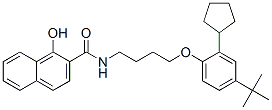 CAS#: 52762-70-6， N-[4-[2-Cyclopentyl-4-(1,1-Dimethylethyl)Phenoxy]Butyl]-1-Hydroxynaphthalene-2-Carboxamide