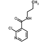 structure of CAS# 52943-23-4, 2-Chloro-N-Propylnicotinamide;(2-chloro(3-pyridyl))-N-propylcarboxamide;2-chloro-N-propylpyridine-3-carboxamide;MFCD03387820