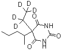 结构式 CAS# 52944-66-8, 5-(乙基-D5)-5-(1-甲基丁基)-2,4,6(1H,3H,5H)-嘧啶三酮