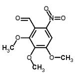 结构式 CAS# 52978-83-3, 2,3,4-三甲氧基-6-硝基苯甲醛