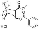 结构式 CAS# 53-21-4, 可卡因盐酸盐