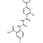 CAS#: 530128-20-2， 2-{[(2-Chloro-4-Nitrobenzoyl)Carbamothioyl]Amino}-5-Iodobenzoic Acid