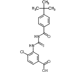 CAS#: 530132-43-5， 4-Chloro-3-({[4-(2-Methyl-2-Propanyl)Benzoyl]Carbamothioyl}Amino)Benzoic Acid