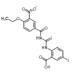 CAS#: 530153-22-1， 2-{[(4-Ethoxy-3-Nitrobenzoyl)Carbamothioyl]Amino}-5-Iodobenzoic Acid