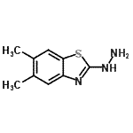 structure of CAS# 53065-22-8, 2-Hydrazino-5,6-Dimethyl-1,3-Benzothiazole;(5,6-Dimethyl-benzothiazol-2-yl)-hydrazine;(Z)-2-hydrazono-5,6-dimethyl-2,3-dihydrobenzo[d]thiazole;2-hydrazino-5,6-dimethyl-1,3-benzothiazole