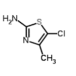 structure of CAS# 5316-76-7, 5-Chloro-4-Methyl-1,3-Thiazol-2-Amine;2-Amino-5-chloro-4-methyl-1,3-thiazole;2-Amino-5-chloro-4-methylthiazole;MFCD10699130
