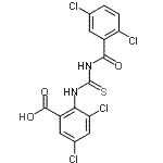 CAS#: 532386-17-7， 3,5-Dichloro-2-{[(2,5-Dichlorobenzoyl)Carbamothioyl]Amino}Benzoic Acid