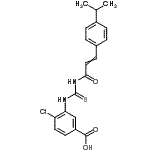 CAS 登录号：532417-76-8， 4-氯-3-({[3-(4-异丙基苯基)丙烯酰]硫代氨基甲酰}氨基)苯甲酸