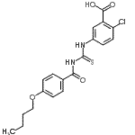 CAS#: 532939-36-9， 5-{[(4-Butoxybenzoyl)Carbamothioyl]Amino}-2-Chlorobenzoic Acid
